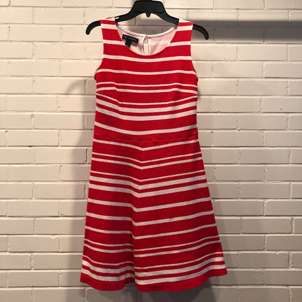 INC International Concepts Red/White Dress, Medium